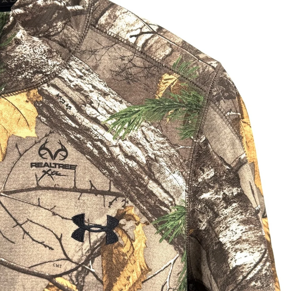 Under Armour Realtree Xtra Camo Threadborne Hunting Quarter Zip Size SM